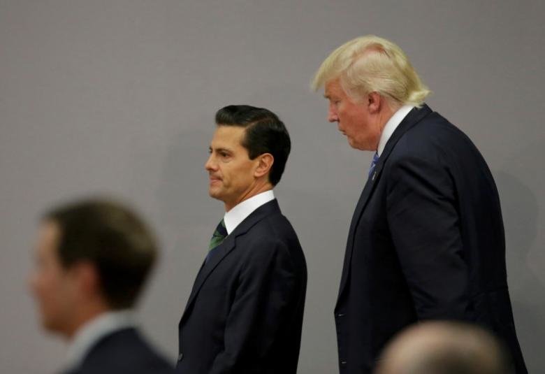 U.S. Republican presidential nominee Donald Trump and Mexico's President Enrique Pena Nieto