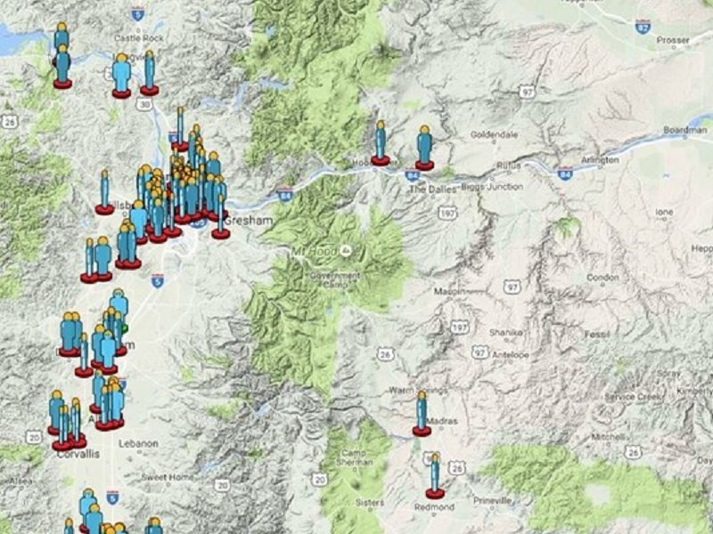 Screenshot of AMS map