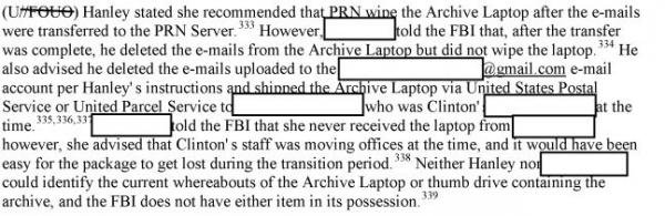 clinton email server FBI