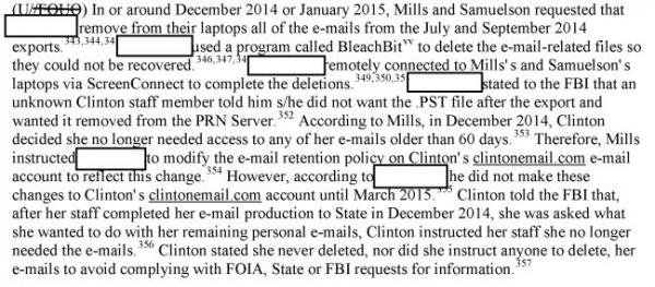 clinton email server FBI