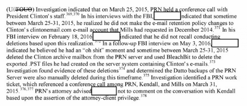 clinton email server FBI