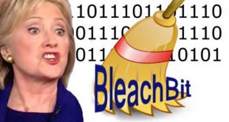 Click to enlarge clinton email server bleachbit