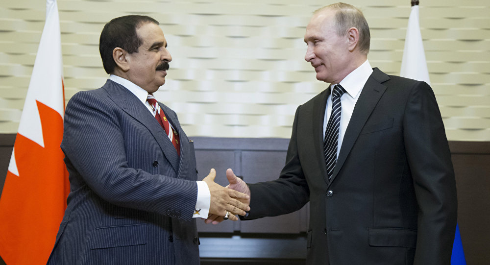 King Hamad bin Isa Al Khalifa and Putin