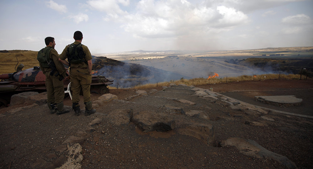 Israeli soldiers near Golan Heights