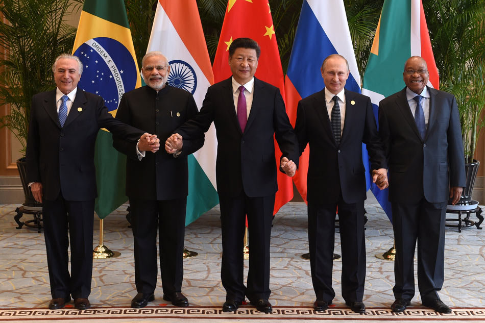 BRICS leaders at  Hangzhou G20
