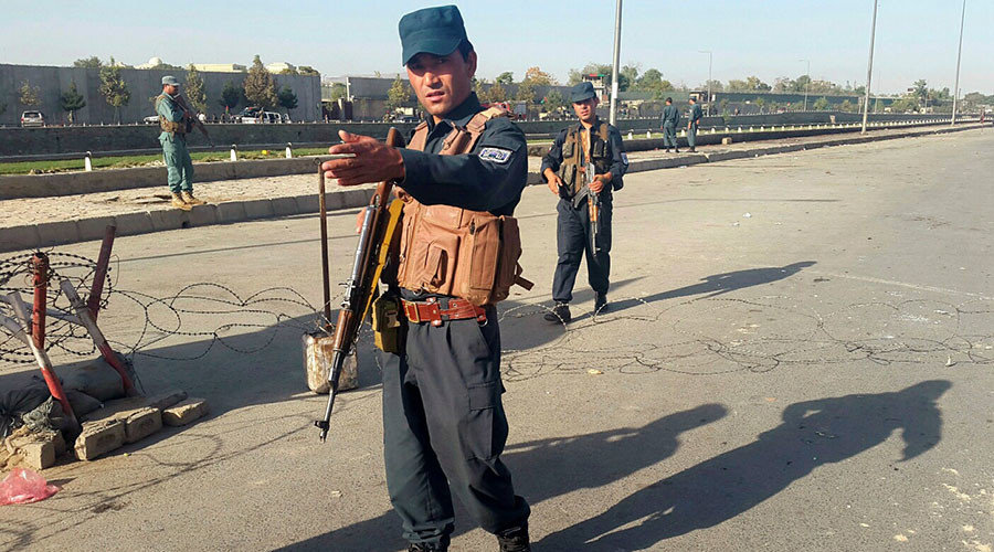 Click to enlarge Afghan policemen