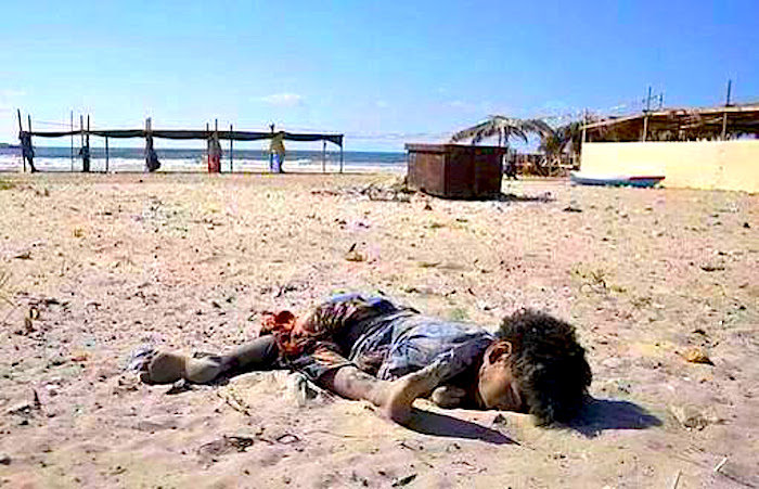 boy dead on beach