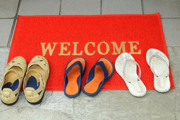 shoes on mat