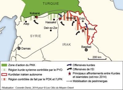 Click to enlarge Kurdistan map