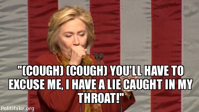 Hillary Clinton coughing