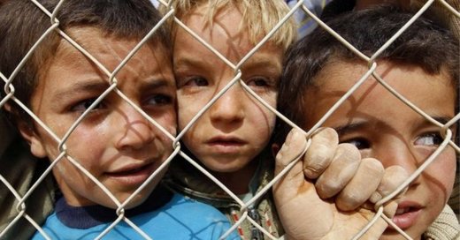 children on fence