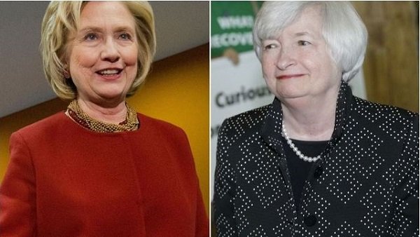 Click to enlarge Hillary and Janet Yellen