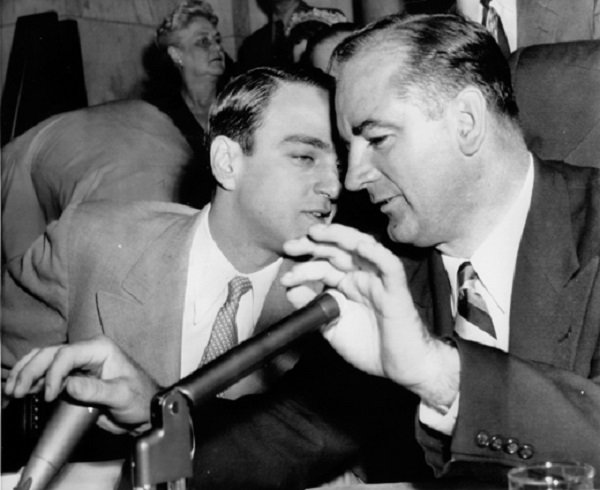 Joe McCarthy and friend, 1954