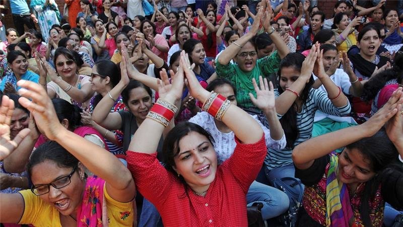 workers rally against Modi's economic policies