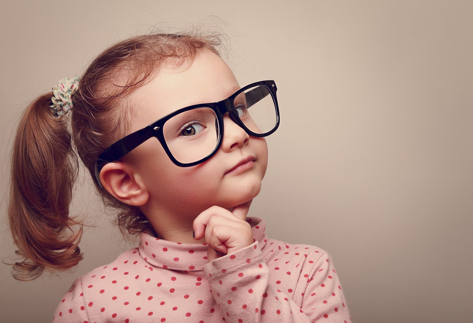 Young girl with glasses