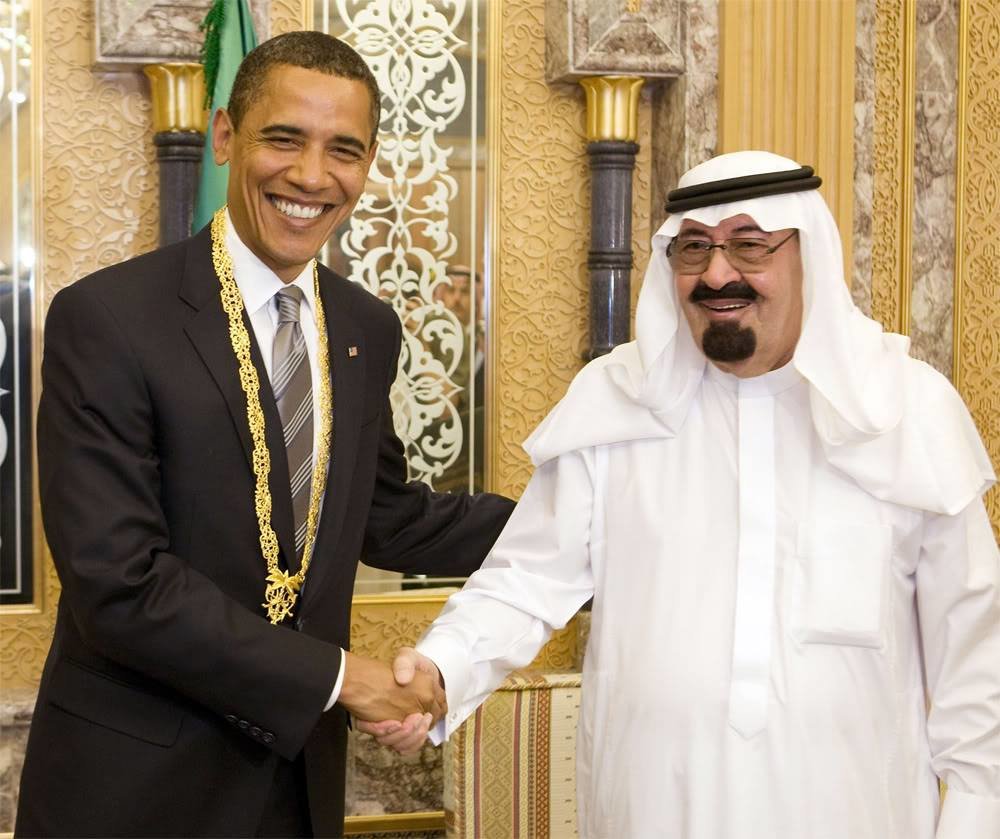 Obama and Saudi King Salman bin Abdulaziz