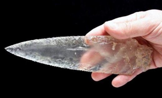 Knapped Crystal artifacts from Spain. Crystal_dagger_2_500x304