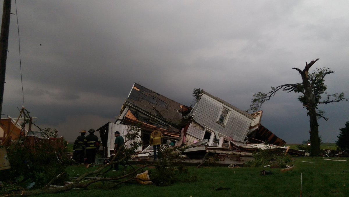Significant damage south of Homer, IL