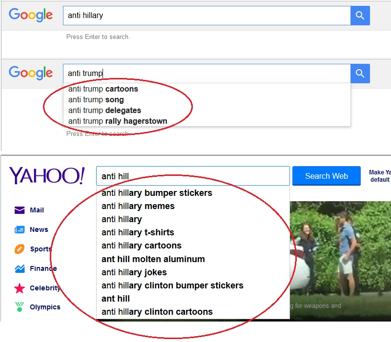 search results