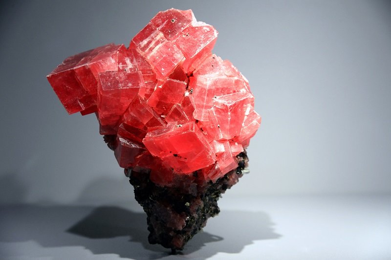 Red fluorite crystals