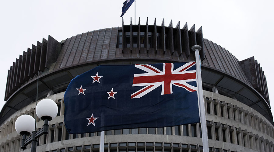 New Zealand flag flies on Parliament building