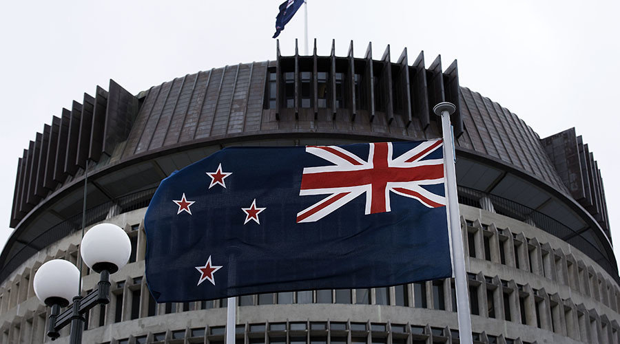New Zealand flag flies on Parliament building