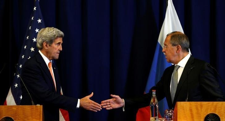 Click to enlarge John Kerry and Sergei Lavrov