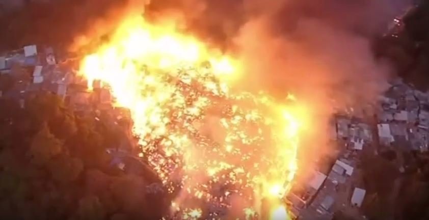 Brazilian favela fire