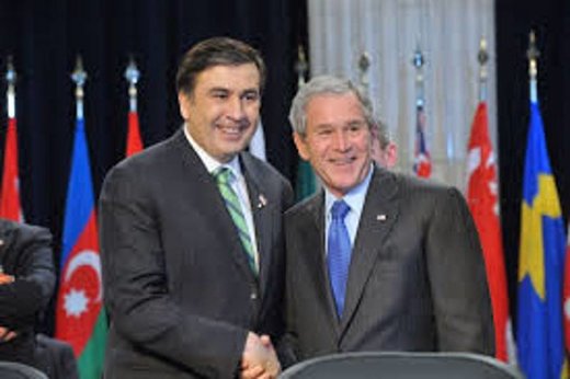Click to enlarge Saakashvili Bush Georfia NATO base