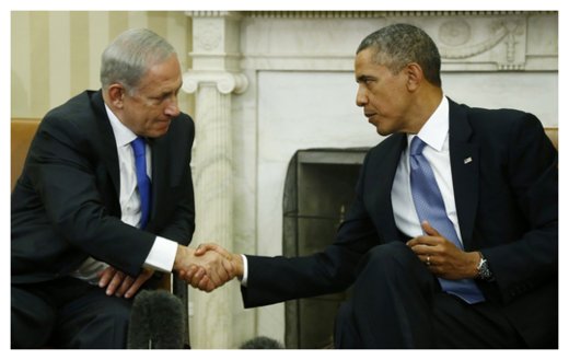 Click to enlarge Bibi and Obama
