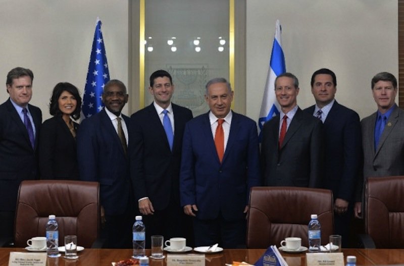 Click to enlarge Bibi and us politicos