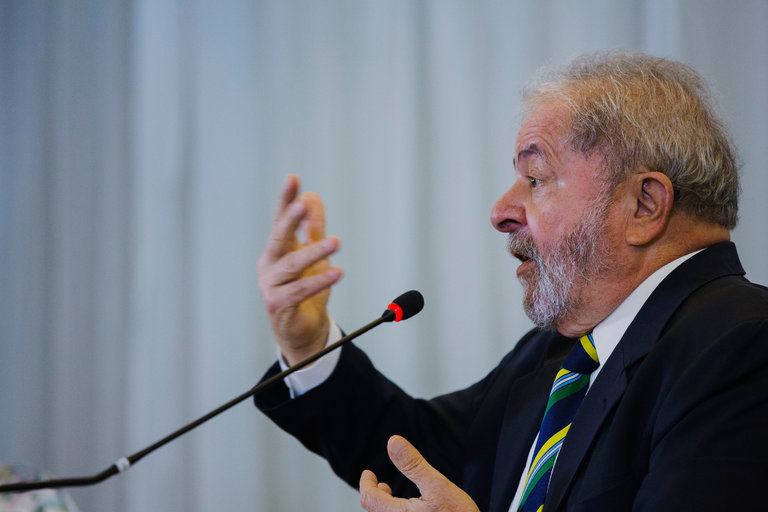 The former Brazilian president Luiz Inácio Lula da Silva