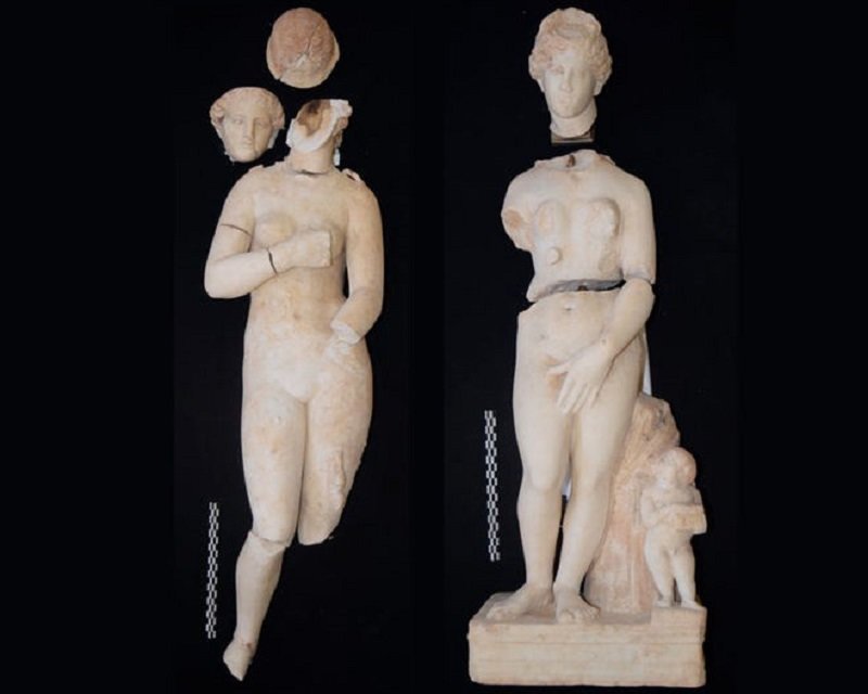 Marble statues of Aphrodite