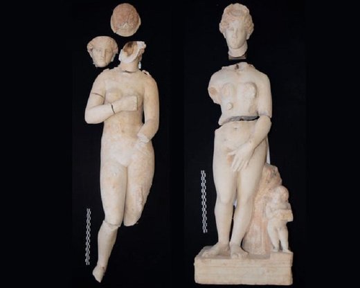 Marble statues of goddess Aphrodite unearthed at Petra