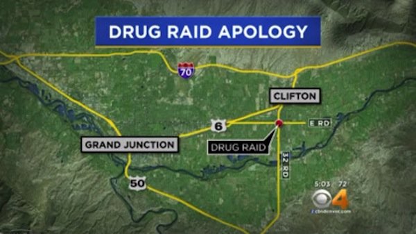 Click to enlarge drug raid apology