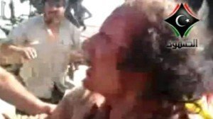 Ousted Libyan leader Muammar Gaddafi shortly before he was murdered on Oct. 20, 2011