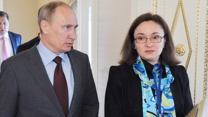 Click to enlarge Vladimir Putin and Elvira Nabiullina