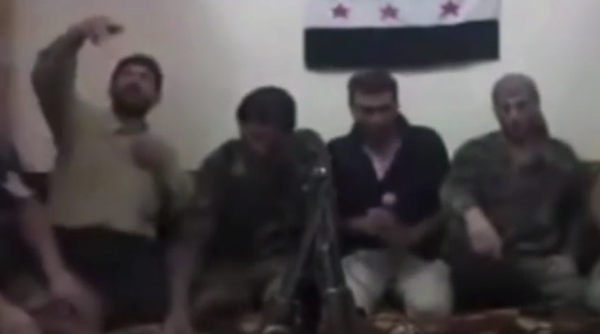 Syrian rebel blows up phone