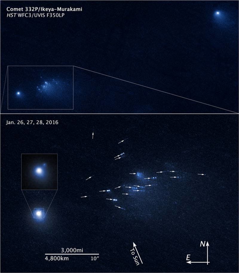 comet disintegration Hubble telescope