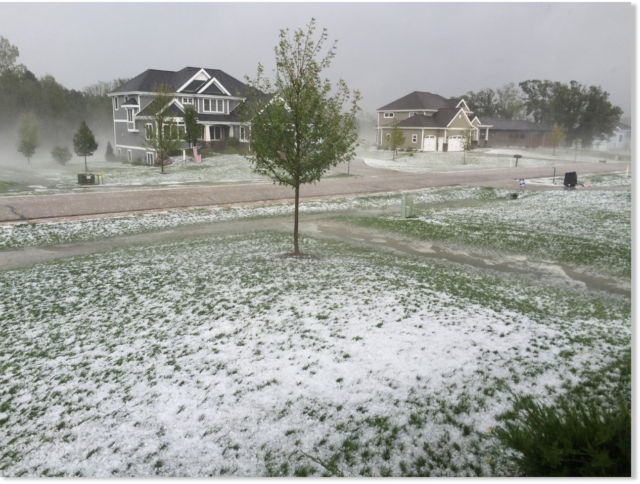 Hailstorm downs trees, power lines, causes flooding around Madison