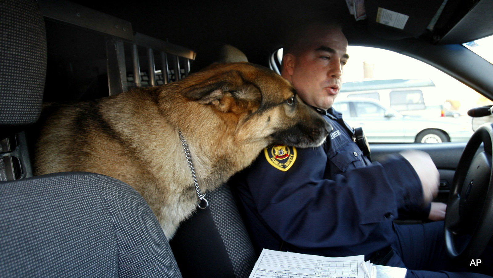cop and dog