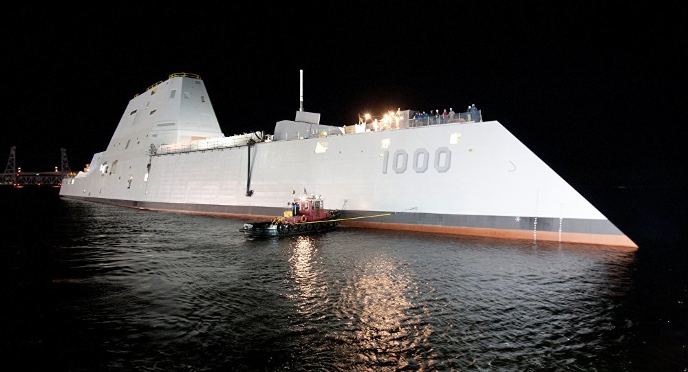 Click to enlarge stealth ship Zumwalt