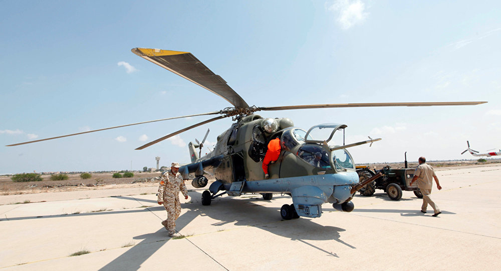 Libya army helicopter