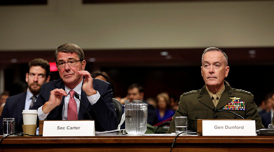US Defense Secretary Ash Carter and Chairman of the Joint Chiefs of Staff Joseph Dunford
