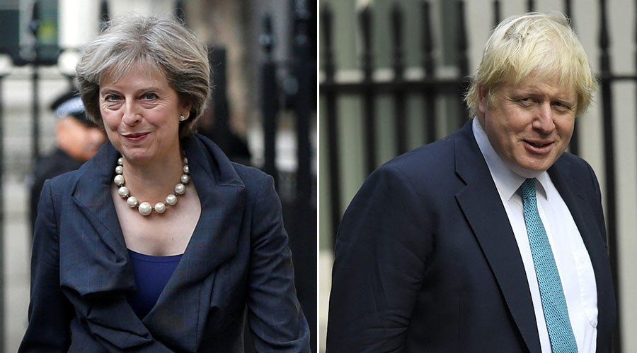 Theresa May Boris Johnson Brexit