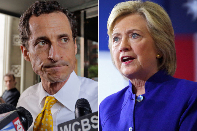Anthony Weiner, Hillary Clinton 
