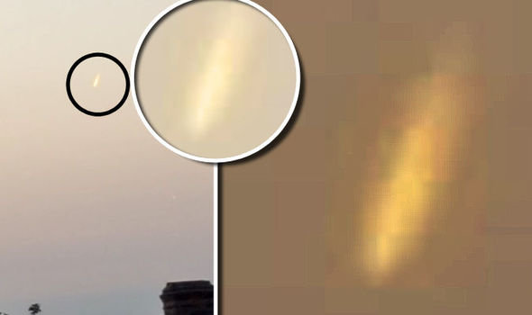 Ali Osman caught this strange burning orb over London on camera