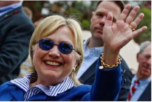 Hillary in glasses