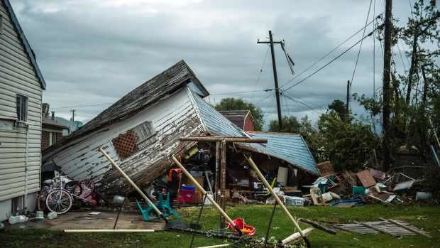 tornado damage in Washington Terrace City