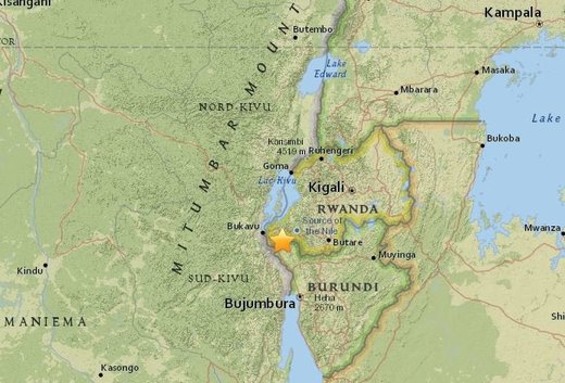 DRC earthquake map